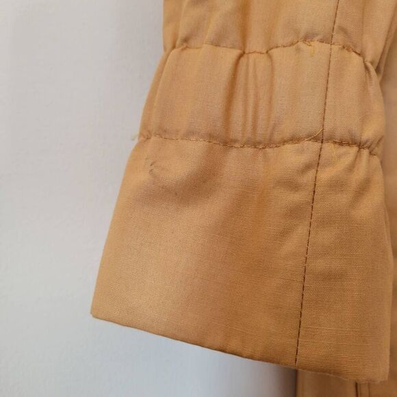 Vintage Blizzand Made in France Hooded Trench Coat Camel Tan Long Cotton Blend 7 - Picture 3 of 10